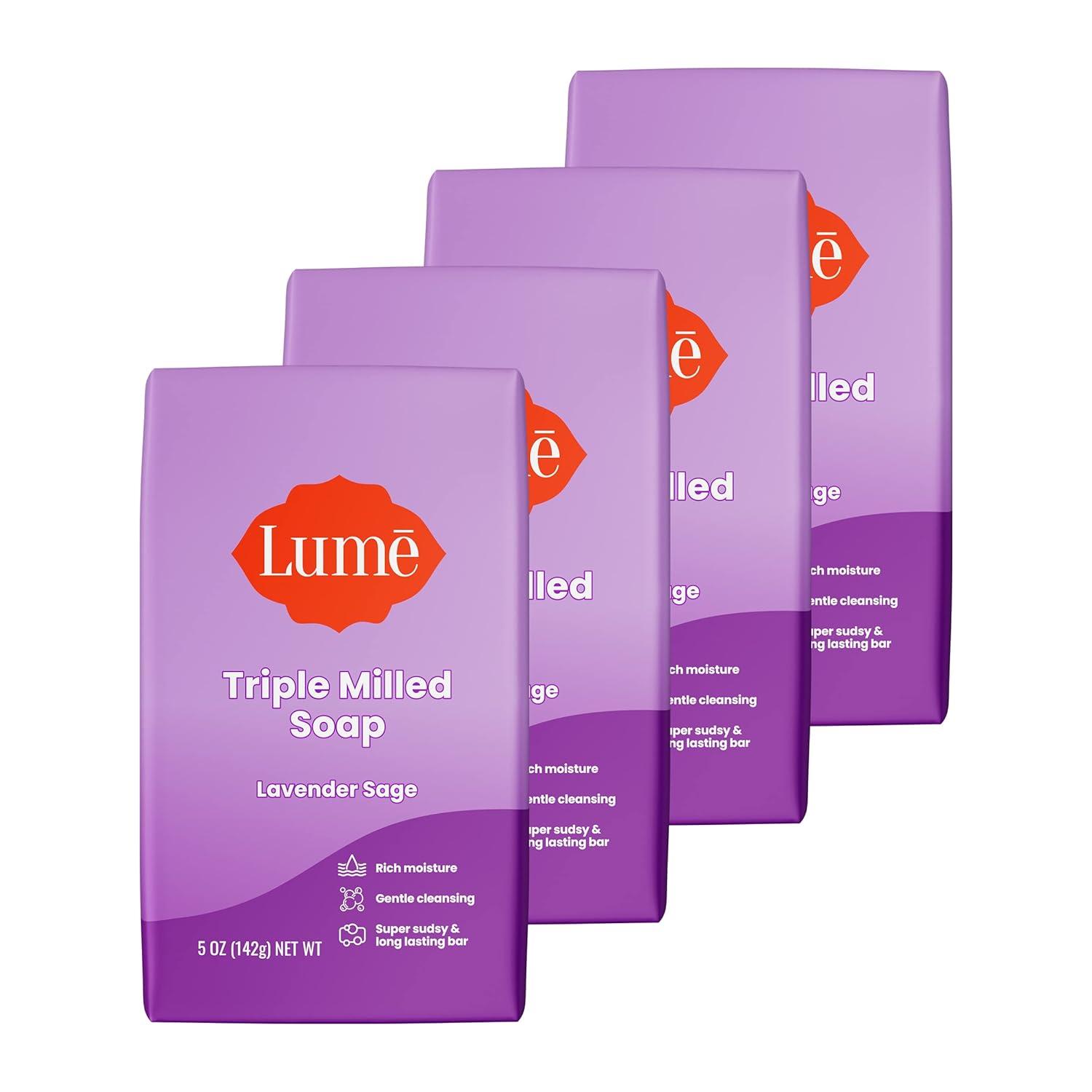 imageLume Triple Milled Bar Soap Rich Moisture amp Gentle Cleansing Paraben Free Phthalate Free Skin Safe 5 ounce Toasted CoconutLavender Sage