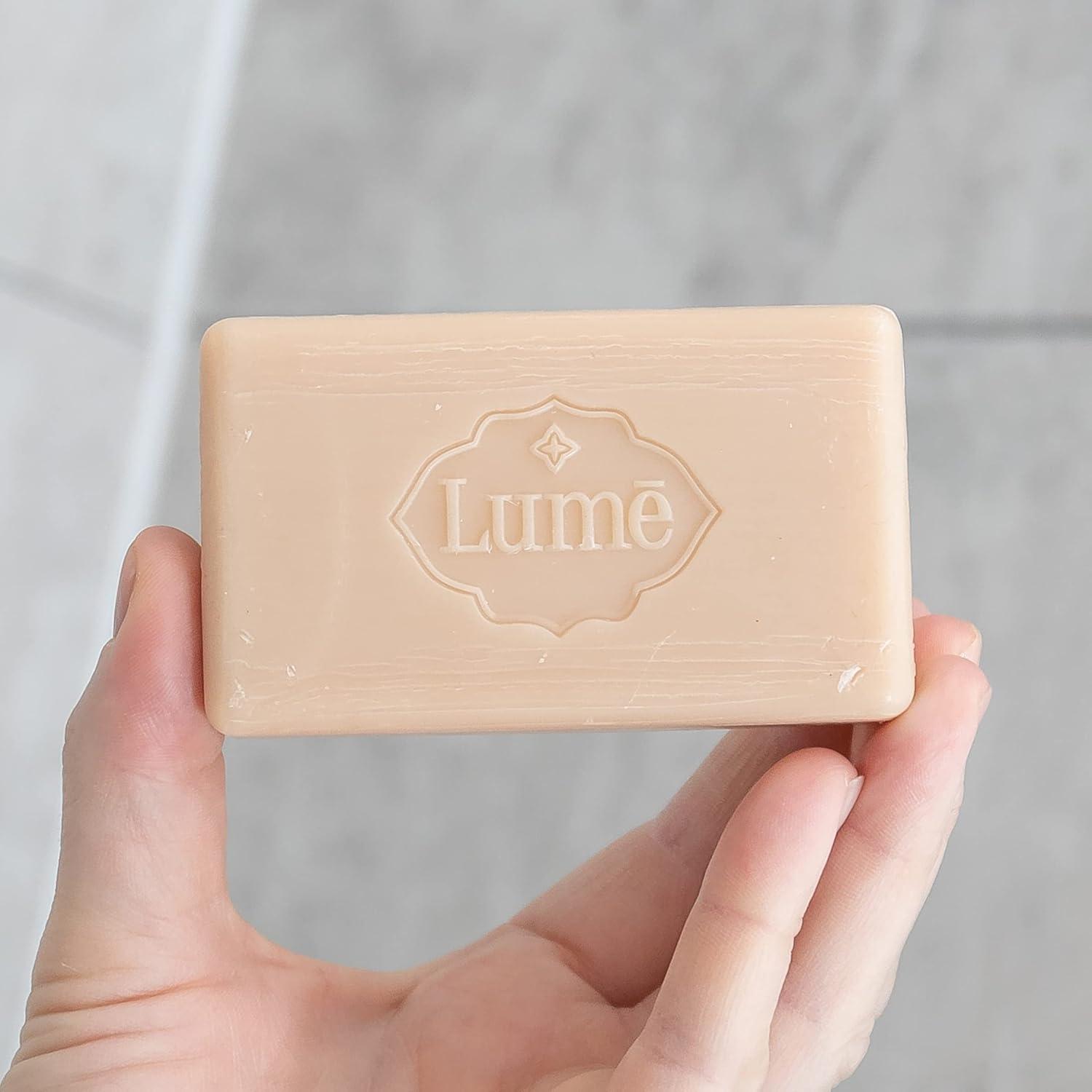 imageLume Triple Milled Bar Soap Rich Moisture amp Gentle Cleansing Paraben Free Phthalate Free Skin Safe 5 ounce Toasted CoconutPeony Rose