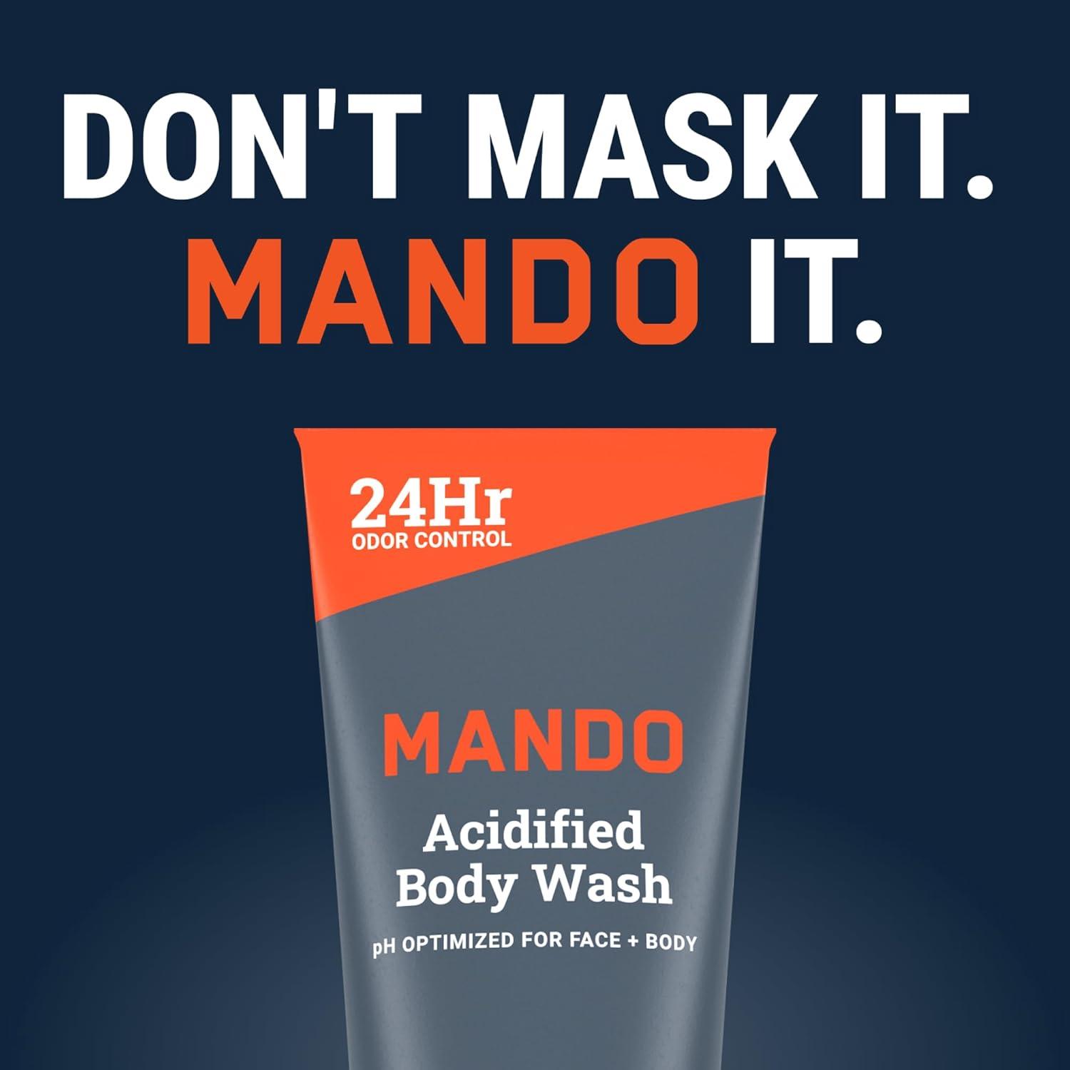 imageMando Odor Shield Body Wash 24 Hour Control Removes Odor Better than Soap SLS and Paraben Free Skin Safe 85 Ounce Pro SportMt Fuji