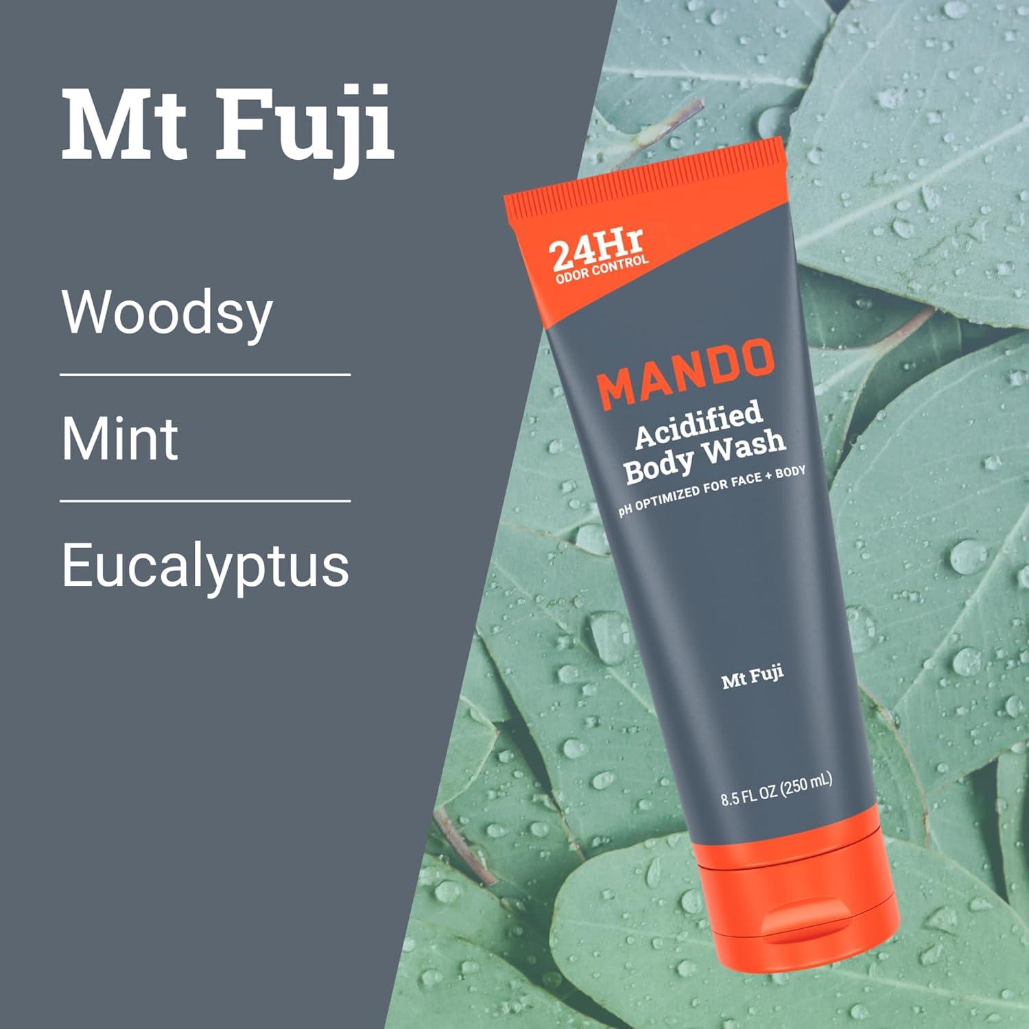 imageMando Odor Shield Body Wash 24 Hour Control Removes Odor Better than Soap SLS and Paraben Free Skin Safe 85 Ounce Pro SportMt Fuji