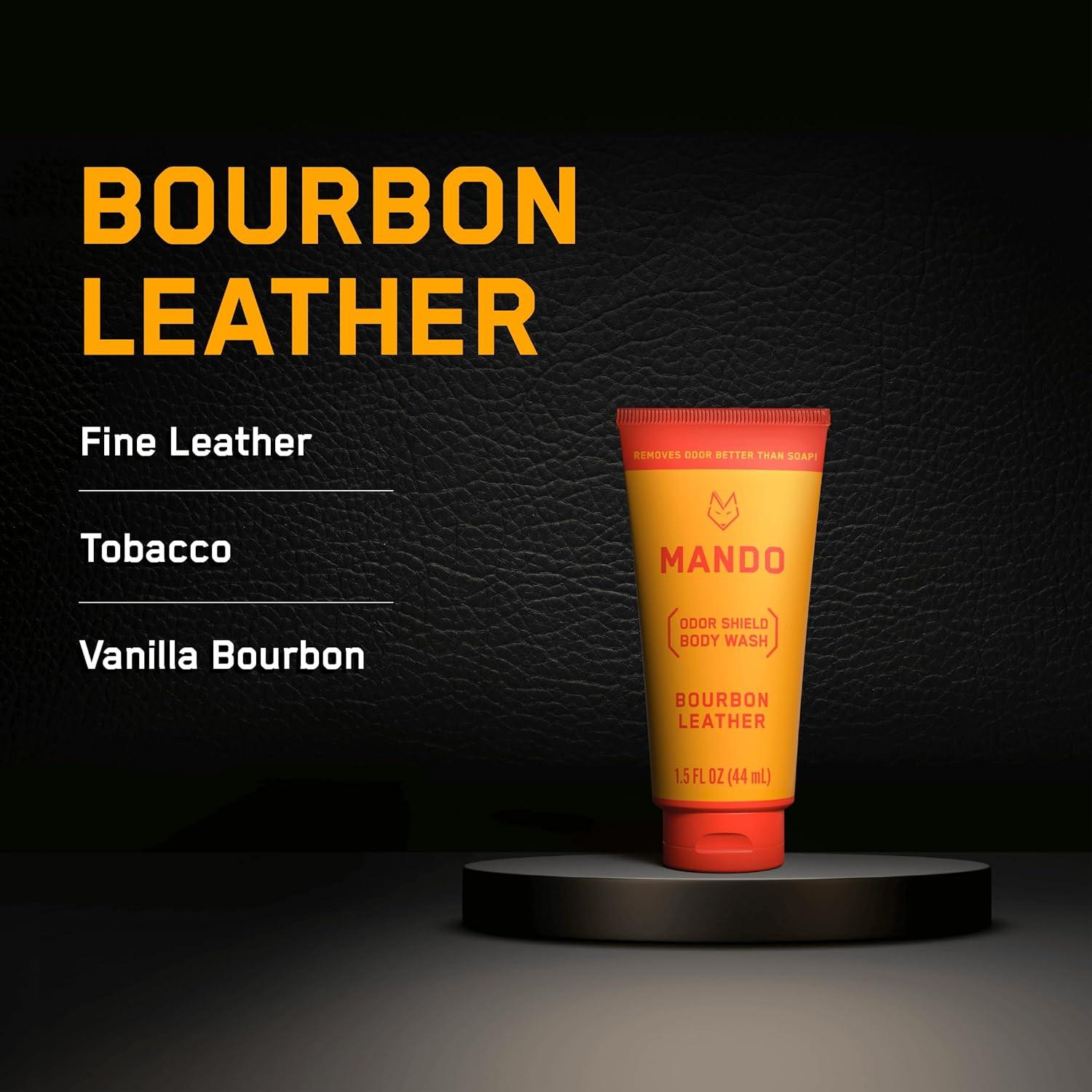 imageMando Odor Shield Body Wash 24 Hour Control Removes Odor Better than Soap SLS and Paraben Free Skin Safe 85 Ounce Pro SportSampler Pack