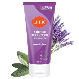 Lume Acidified Body Cream – Smooth Appearance of Rough, Bumpy Skin – Paraben Free, Lanolin Free, Skin Safe – 6 ounce (Lavender Sage)