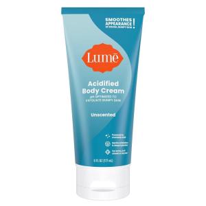 Lume Acidified Body Cream – Smooth Appearance of Rough, Bumpy Skin – Paraben Free, Lanolin Free, Skin Safe – 6 ounce (Unscented)