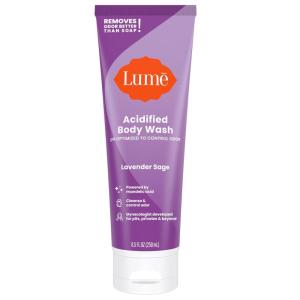 Lume Acidified Body Wash – 24 Hour Odor Control – Removes Odor Better than Soap – Moisturizing Formula – Formulated Without SLS or Parabens – OB/GYN Developed – 8.5 ounce (Pack of 2) (Clean Tangerine)(Lavender Sage)
