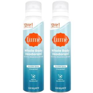 Lume Invisible Spray Deodorant For Women – Whole Body Deodorant Spray – 72 Hr Odor Control – Ozone Friendly, Natural Propellant – Aluminum & Baking Soda Free, Skin Loving – 3.6 ounce (Soft Powder)(Unscented)