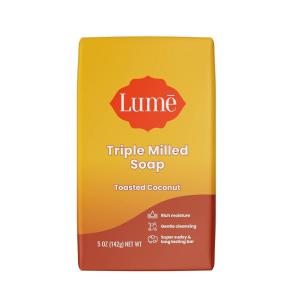 Lume Triple Milled Bar Soap – Rich Moisture & Gentle Cleansing – Paraben Free, Phthalate Free, Skin Safe – 5 ounce (Toasted Coconut)(Toasted Coconut)