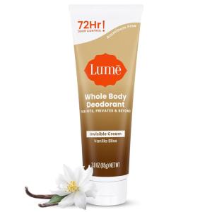 Lume Whole Body Deodorant – Invisible Cream Tube – 72 Hour Odor Control – Aluminum Free, Baking Soda Free, Skin Safe – 3.0 ounce (Pack of 2) (Toasted Coconut)(Vanilla Bliss)