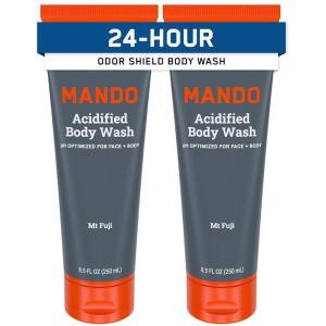 Mando Odor Shield Body Wash – 24 Hour Control – Removes Odor Better than Soap – SLS and Paraben Free, Skin Safe – 8.5 Ounce (Pro Sport)(Mt Fuji)