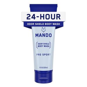 Mando Odor Shield Body Wash – 24 Hour Control – Removes Odor Better than Soap – SLS and Paraben Free, Skin Safe – 8.5 Ounce (Pro Sport)(Pro Sport)