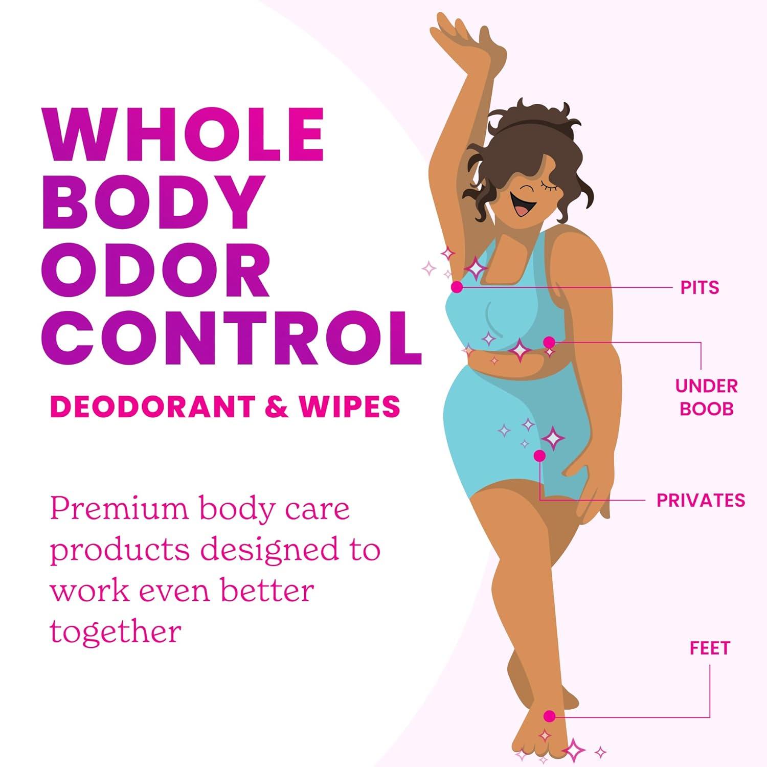 imageLume Whole Body Deodorant Smooth Solid Stick amp Flushable Deodorant Wipes Doctor Developed Aluminum Free Baking Soda Free Skin Loving 26 Ounce Unscented 15 Count Wipes Cool CucumberSoft Powder Cool Cucumber