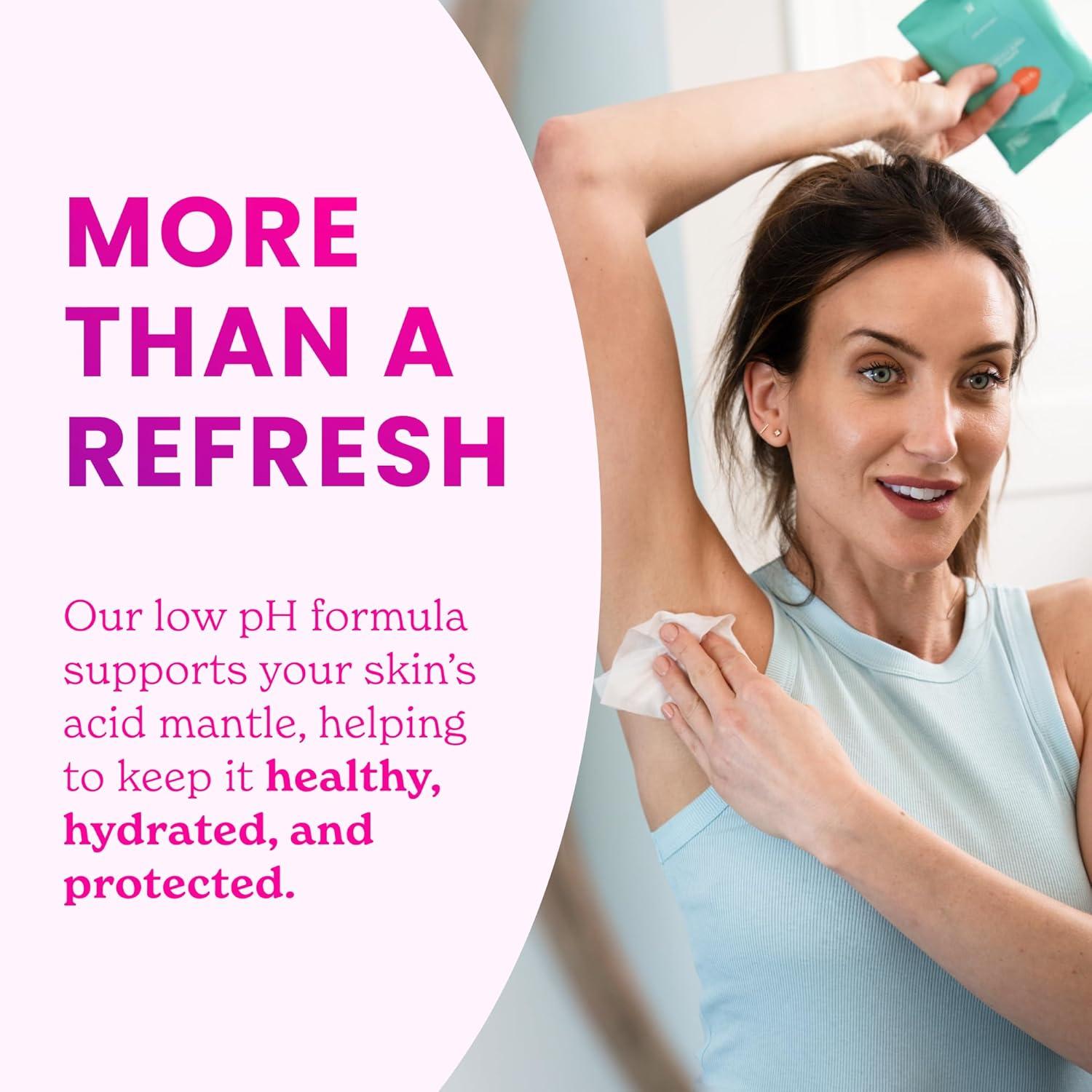 imageLume Acidified Deodorant Wipes 24 Hour Odor Control Whole Body Deodorant Wipes Aluminum Free Baking Soda Free Skin Loving Flushable 45 Count 2 Pack Soft PowderSoft Powder