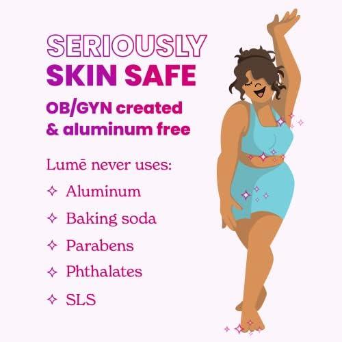 imageLume Acidified Deodorant Wipes 24 Hour Odor Control Whole Body Deodorant Wipes Aluminum Free Baking Soda Free Skin Loving Flushable 45 Count 2 Pack Soft PowderCool Cucumber