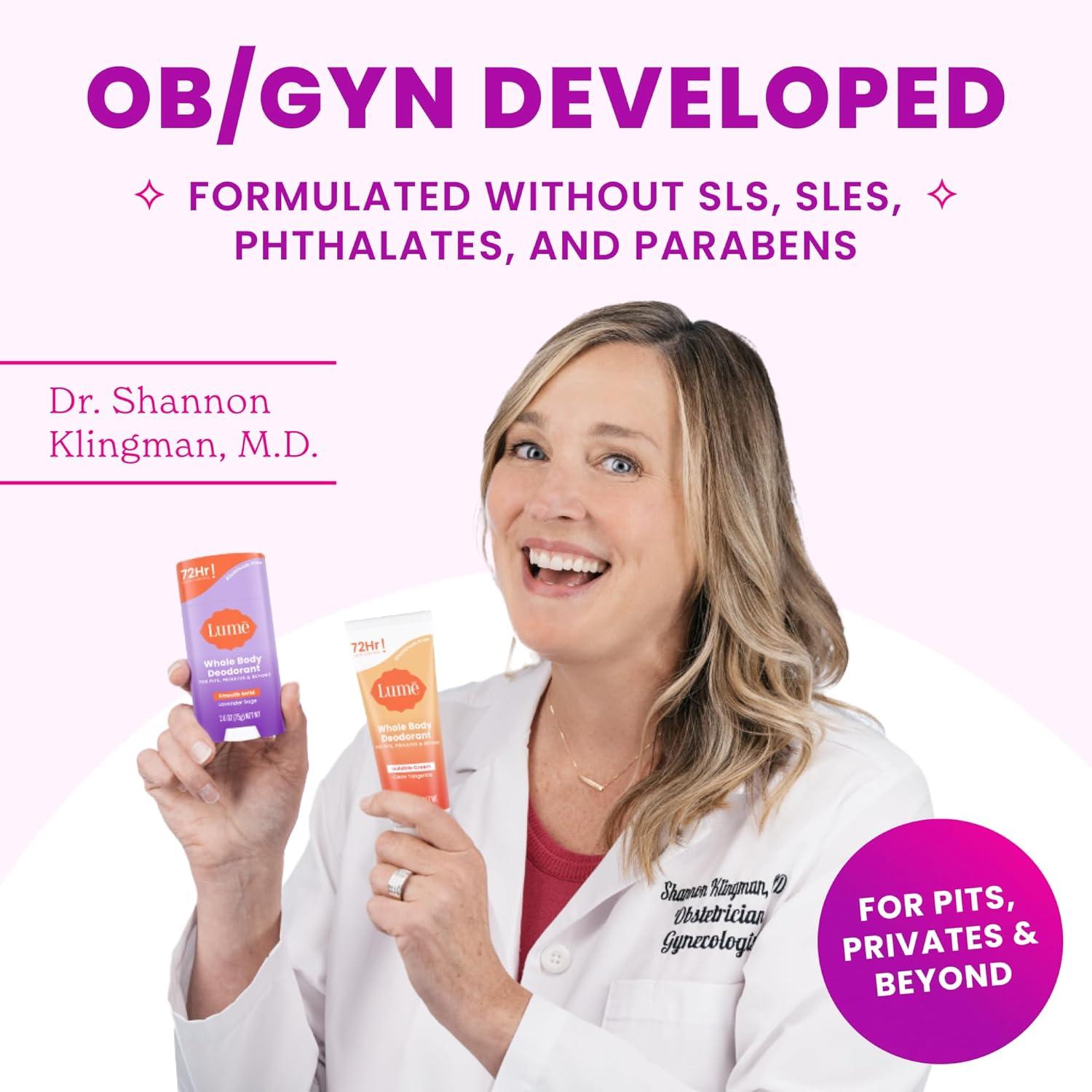 imageLume Acidified Deodorant Wipes 24 Hour Odor Control Whole Body Deodorant Wipes Aluminum Free Baking Soda Free Skin Loving Flushable 45 Count 2 Pack Soft PowderCool Cucumber