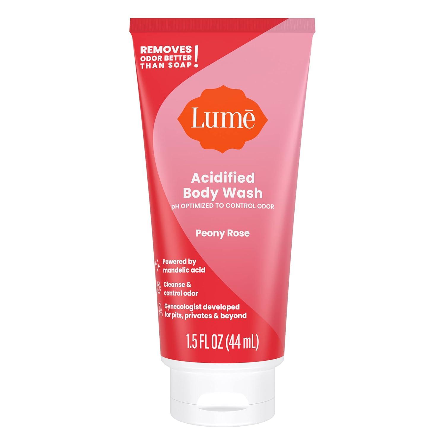 imageLume Acidified Body Wash 24 Hour Odor Control Removes Odor Better than Soap Hydrating Formula Formulated Without SLS or Parabens Safe For Sensitive Skin 85 ounce Soft PowderSampler