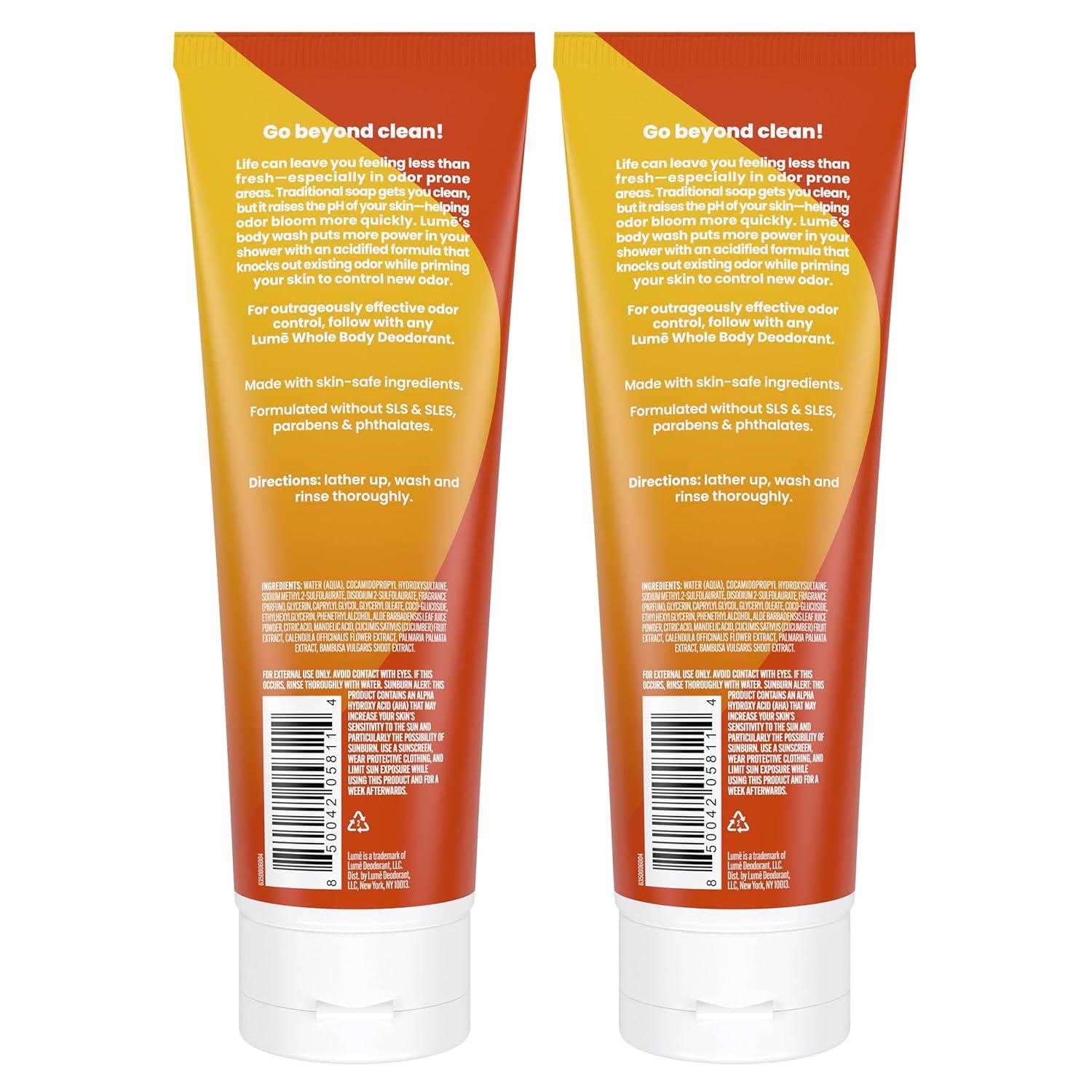imageLume Acidified Body Wash 24 Hour Odor Control Removes Odor Better than Soap Hydrating Formula Formulated Without SLS or Parabens Safe For Sensitive Skin 85 ounce Soft PowderToasted Coconut