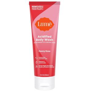 Lume Acidified Body Wash – 24 Hour Odor Control – Removes Odor Better than Soap – Hydrating Formula – Formulated Without SLS or Parabens – Safe For Sensitive Skin – 8.5 ounce (Soft Powder)(Peony Rose)