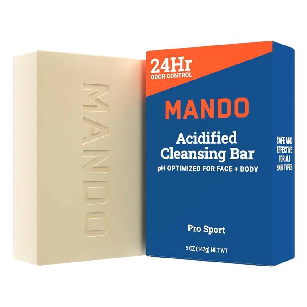 image:imageMando Acidified Cleansing Bar  24Hour Odor Control  Removes Odor Better than Soap  Moisturizing Formula  SLS Free Paraben Free  Safe For Sensitive Skin  Pro SportPro Sport