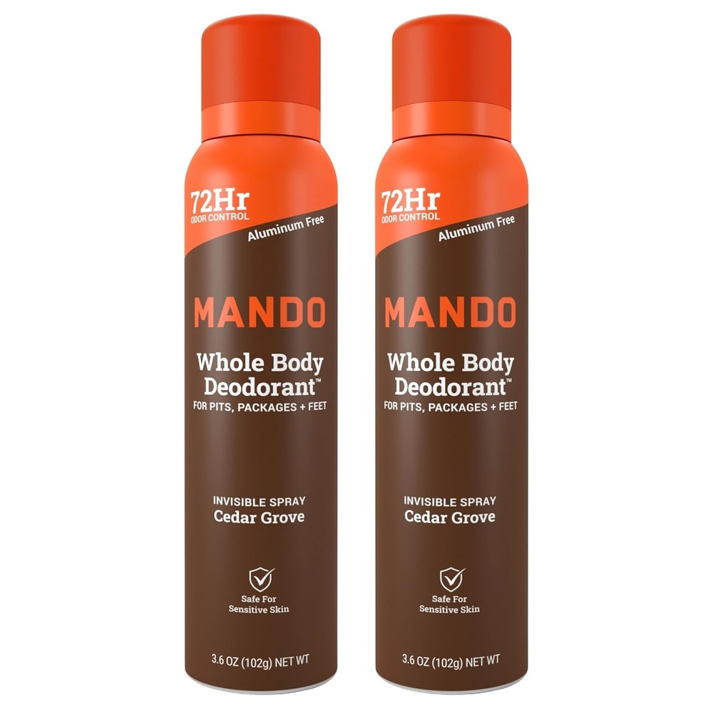 image:imageMando Whole Body Deodorant For Men  Invisible Spray Deodorant  72 Hour Odor Control  Low Irritation Formula  Aluminum Free Benzene Free  36 ounce Can  Pro SportCedar Grove