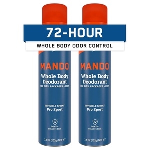 Mando Whole Body Deodorant For Men – Invisible Spray Deodorant – 72 Hour Odor Control – Low Irritation Formula – Aluminum Free, Benzene Free – 3.6 ounce Can – Pro Sport(Pro Sport)