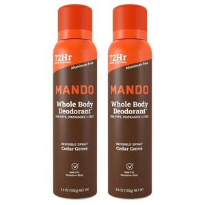 Mando Whole Body Deodorant For Men – Invisible Spray Deodorant – 72 Hour Odor Control – Low Irritation Formula – Aluminum Free, Benzene Free – 3.6 ounce Can – Pro Sport(Cedar Grove)