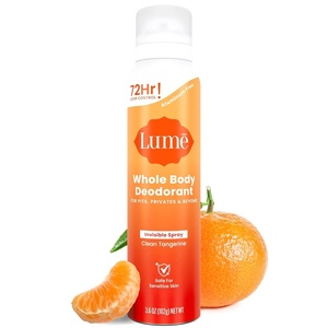 Lume Invisible Spray Deodorant For Women – Whole Body Deodorant Spray – 72Hr Odor Control – Ozone Friendly – Aluminum Free & Baking Soda Free – Skin Loving, Low Irritation – 1pk (Minted Cucumber)(Clean Tangerine)