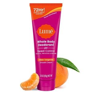 Lume Whole Body Deodorant Plus Sweat Control – Smooth Cream Tube – 72 Hour Odor And Sweat Control – Baking Soda Free, Skin Loving – 3.0 ounce (Lavender Sage)(Clean Tangerine)
