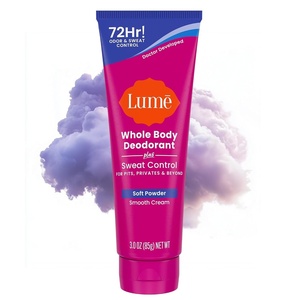 Lume Whole Body Deodorant Plus Sweat Control – Smooth Cream Tube – 72 Hour Odor And Sweat Control – Baking Soda Free, Skin Loving – 3.0 ounce (Lavender Sage)(Soft Powder)
